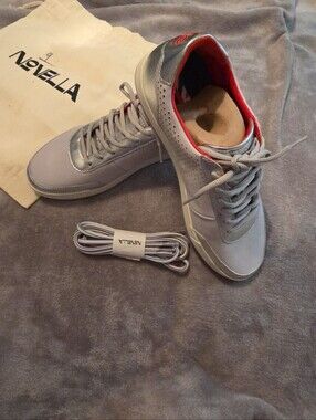 Novella Silver/Red Italian Sneakers Men's 9 Women's 10.5